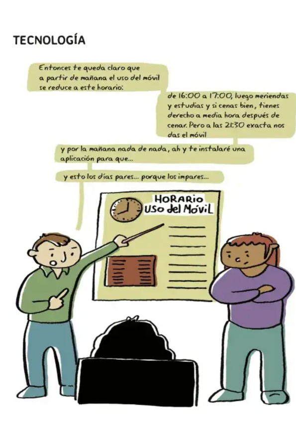 Tecnología: horario del uso del móvil